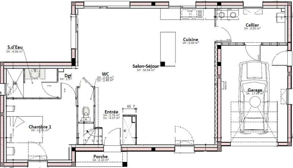 Maison neuve - Terrain à bâtir () à La Bazoge (72), prix 279 000 €