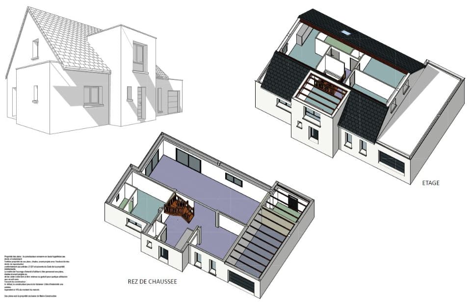 Maison neuve - Terrain à bâtir Neuville-sur-Sarthe (72190) à Neuville-sur-Sarthe (72), prix 345 000 €