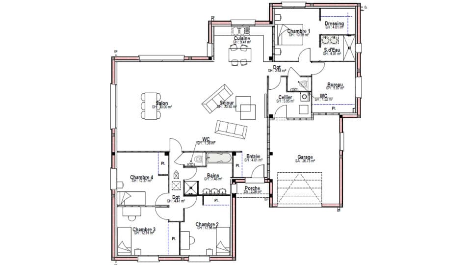 Maison neuve - Terrain à bâtir Saint-Pavace (72190) à Saint-Pavace (72), prix 469 000 €