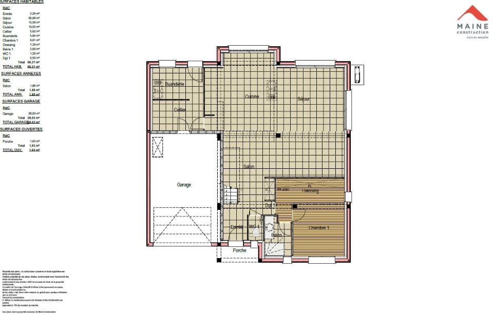 Maison neuve - Terrain à bâtir Saint-Pavace (72190) à Saint-Pavace (72), prix 439 000 €