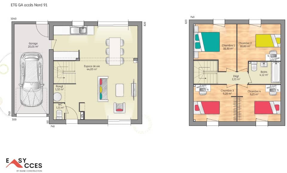 Maison neuve - Terrain à bâtir Le Mans (72000) à Le Mans, prix 249 000 €