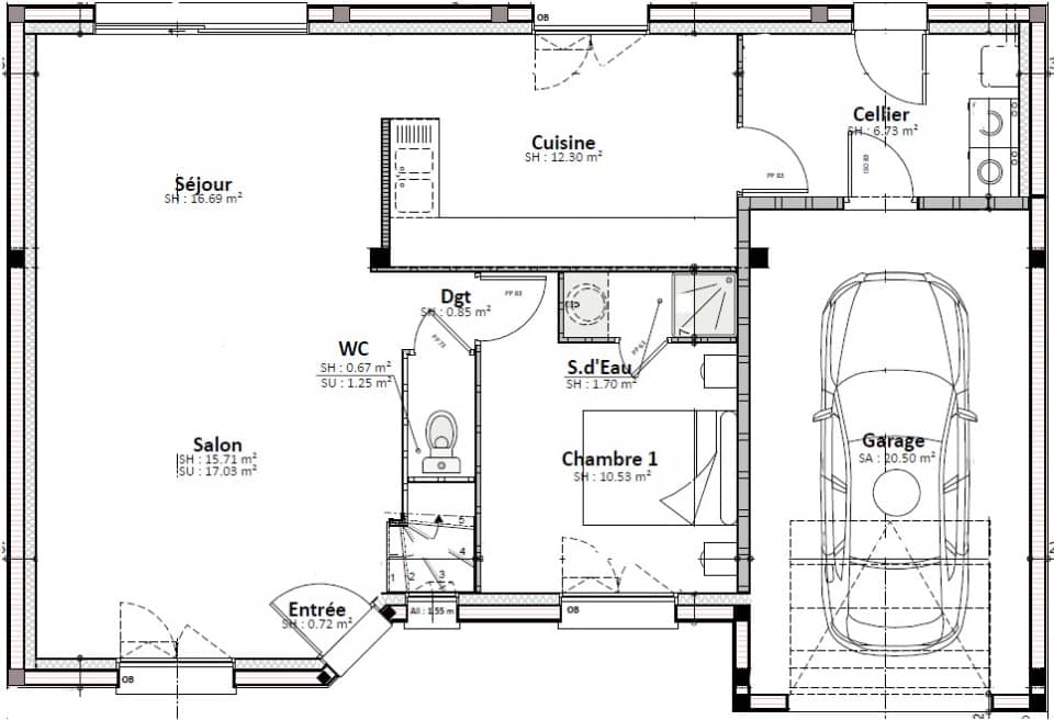 Maison neuve - Terrain à bâtir Le Mans (72000) à Le Mans (72), prix 295 000 €