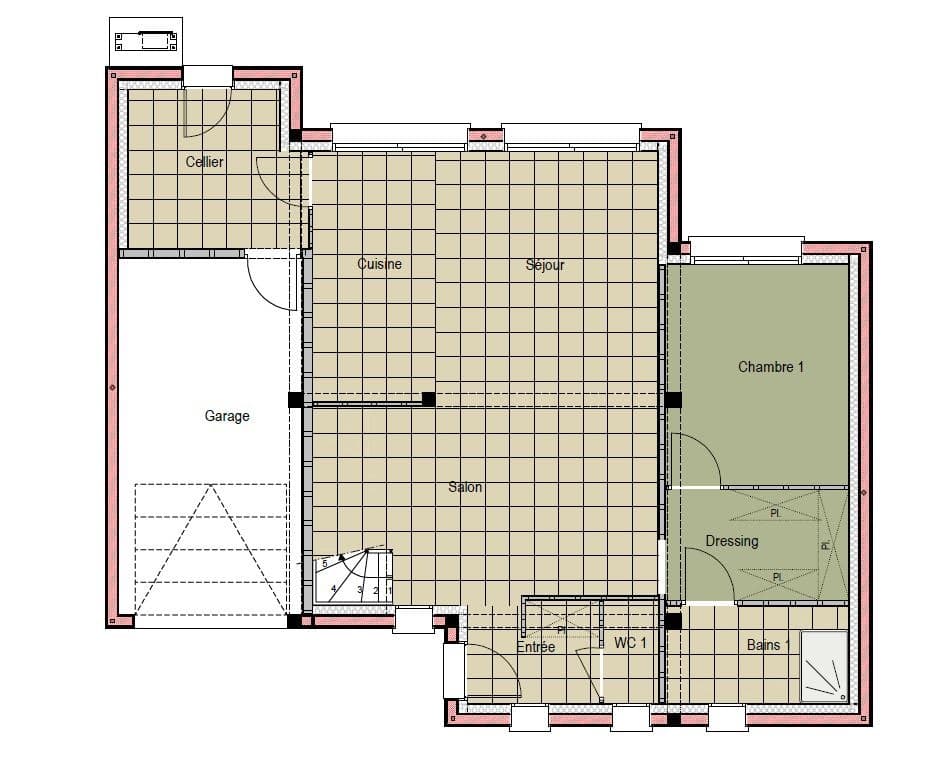 Maison neuve - Terrain à bâtir La Ferté-Bernard (72400) à La Ferté-Bernard (72), prix 269 000 €