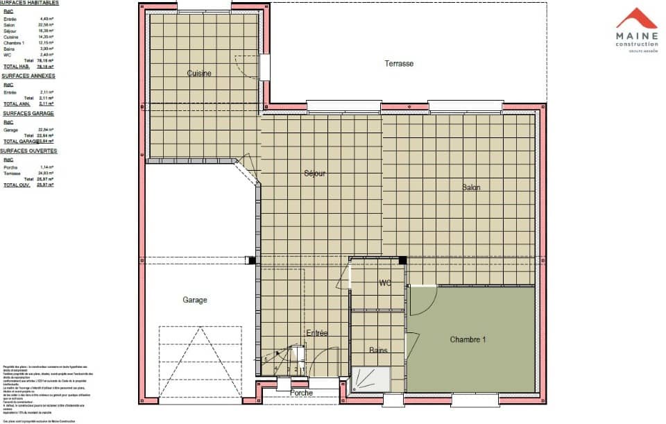 Maison neuve - Terrain à bâtir  () à Neuville-sur-Sarthe (72), prix 340 000 €