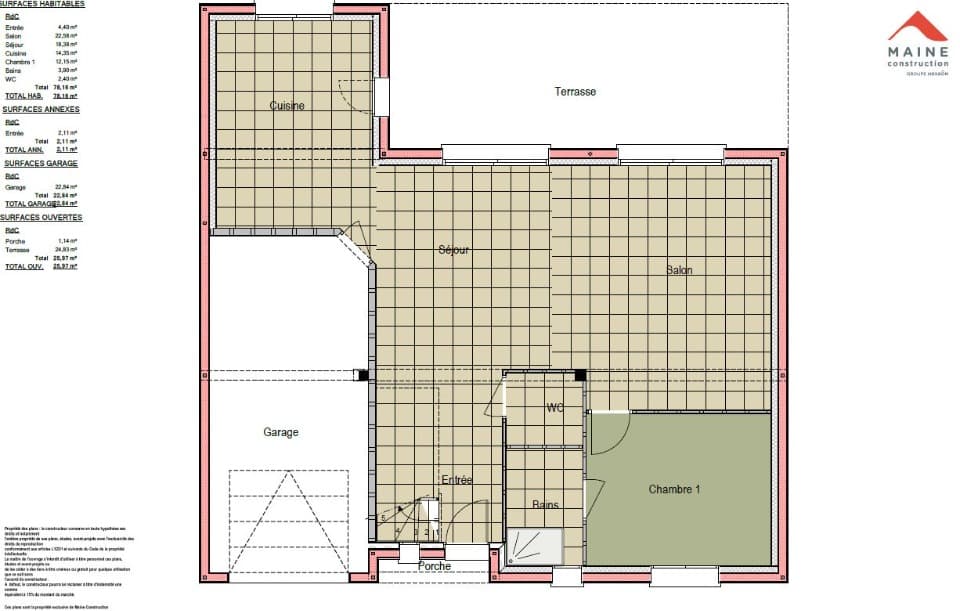 Maison neuve - Terrain à bâtir () à Neuville-sur-Sarthe (72), prix 340 000 €