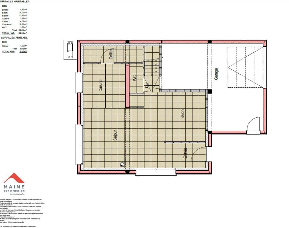 Maison neuve - Terrain à bâtir () à La Guierche (72), prix 245 000 €