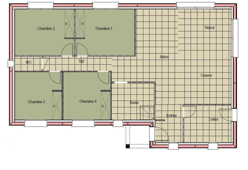 Maison neuve - Terrain à bâtir () à La Guierche (72), prix 245 000 €