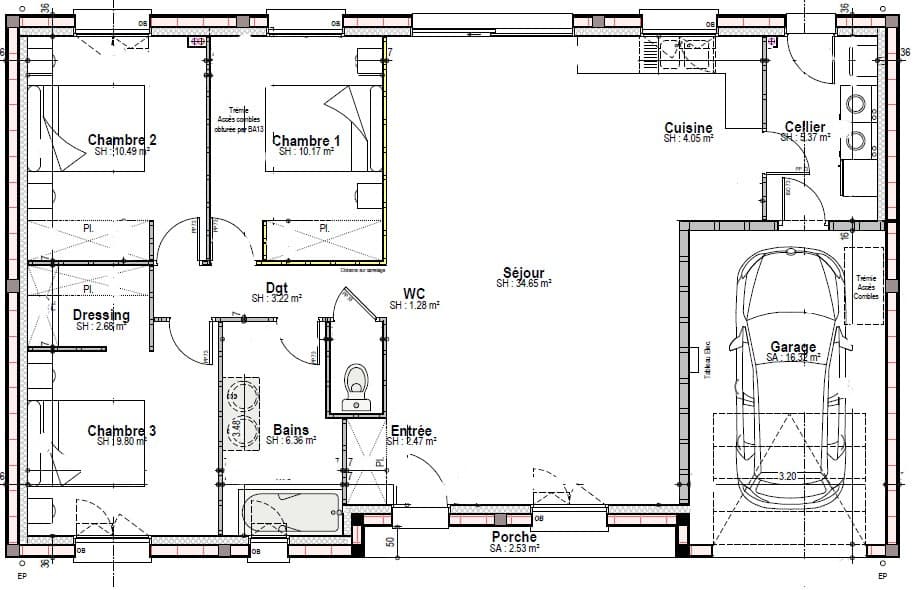 Maison neuve - Terrain à bâtir () à Cérans-Foulletourte (72), prix 220 500 €