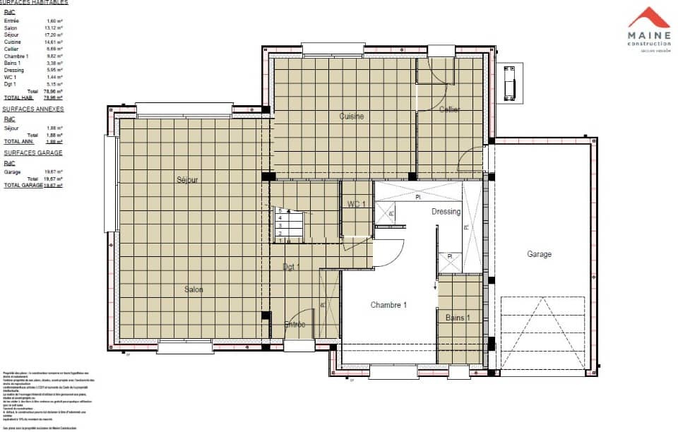 Maison neuve - Terrain à bâtir () à Aigné, prix 358 000 €