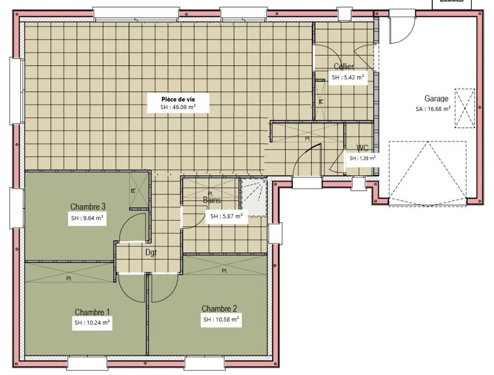 Maison neuve - Terrain à bâtir  () à Aigné (72), prix 272 000 €