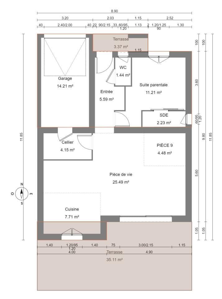 Maison neuve - Terrain à bâtir Coursan (11110) à Coursan (11), prix 325 145 €