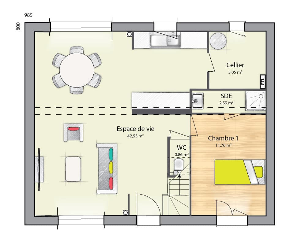Maison neuve - Terrain à bâtir Hondevilliers (77510) à Hondevilliers (77), prix 259 900 €