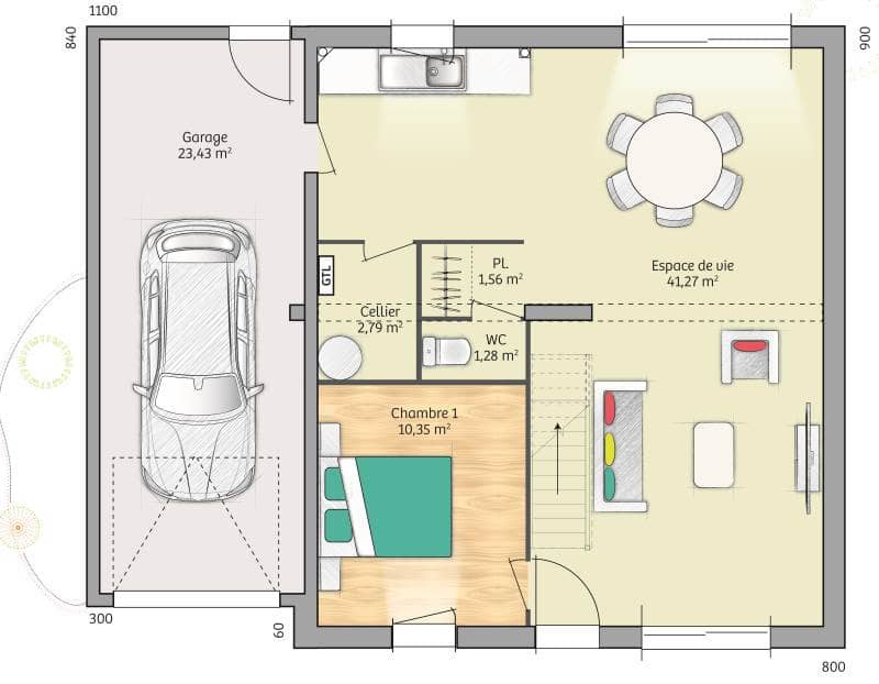 Maison neuve - Terrain à bâtir Criquebeuf-sur-Seine (27340) à Criquebeuf-sur-Seine (27), prix 274 000 €