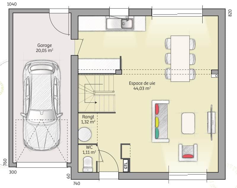 Maison neuve - Terrain à bâtir Saint-Aubin-d'Écrosville (27110) à Saint-Aubin-d'Écrosville (27), prix 223 000 €