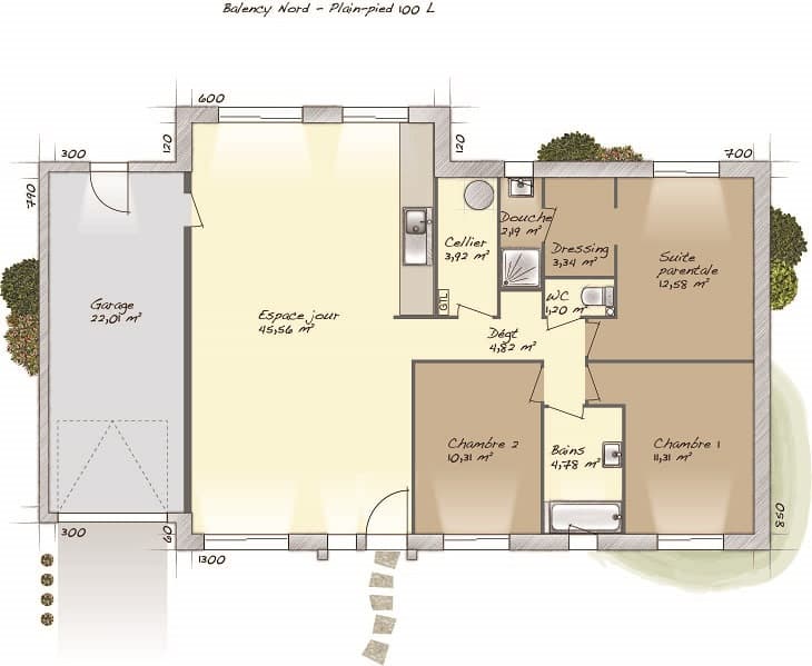 Maison neuve - Terrain à bâtir Émalleville (27930) à Émalleville (27), prix 268 000 €