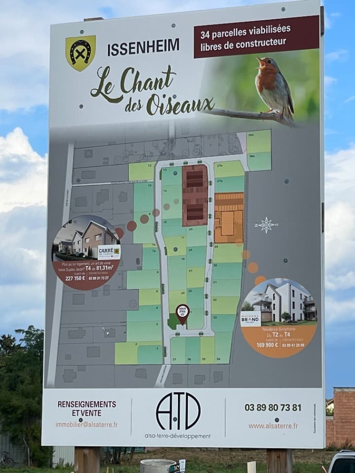 Terrain - Terrain à bâtir Issenheim (68500) à Issenheim (68), prix 88 500 €