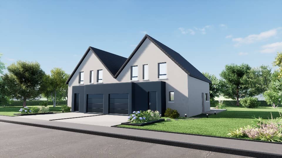 Maison neuve - Terrain à bâtir Kembs (68680) à Kembs, prix 373 500 €