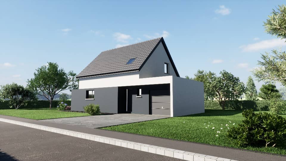 Maison neuve - Terrain à bâtir Kembs (68680) à Kembs, prix 384 200 €