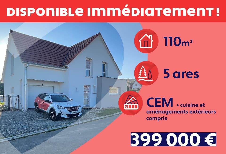 Maison neuve - Terrain à bâtir Wattwiller (68700) à Wattwiller (68), prix 399 000 €