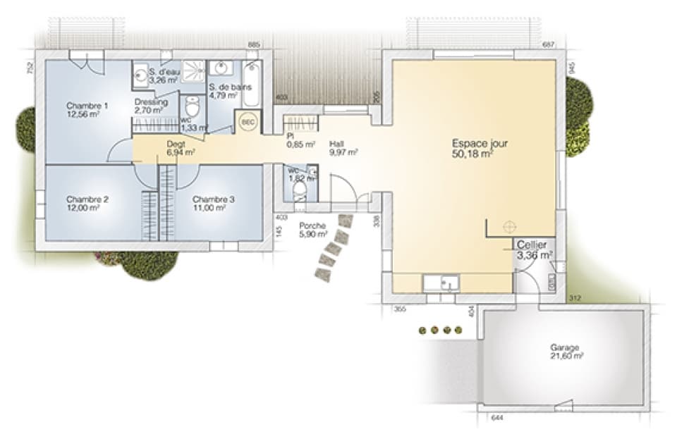 Maison neuve - Terrain à bâtir Valflaunès (34270) à Valflaunès (34), prix 476 500 €