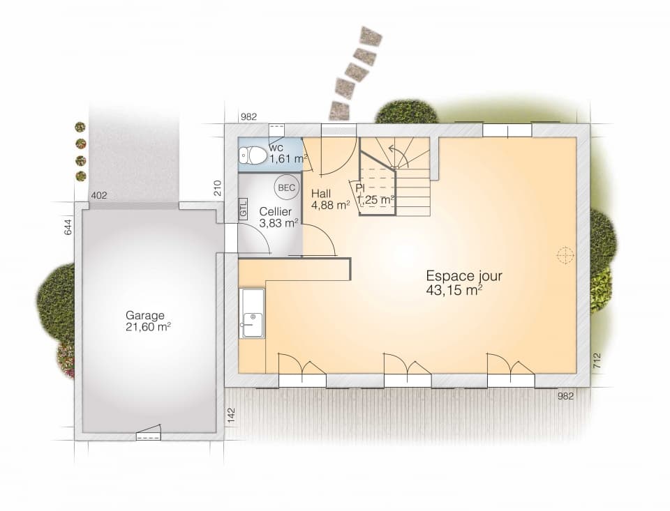 Maison neuve - Terrain à bâtir () à Montarnaud (34), prix 383 700 €