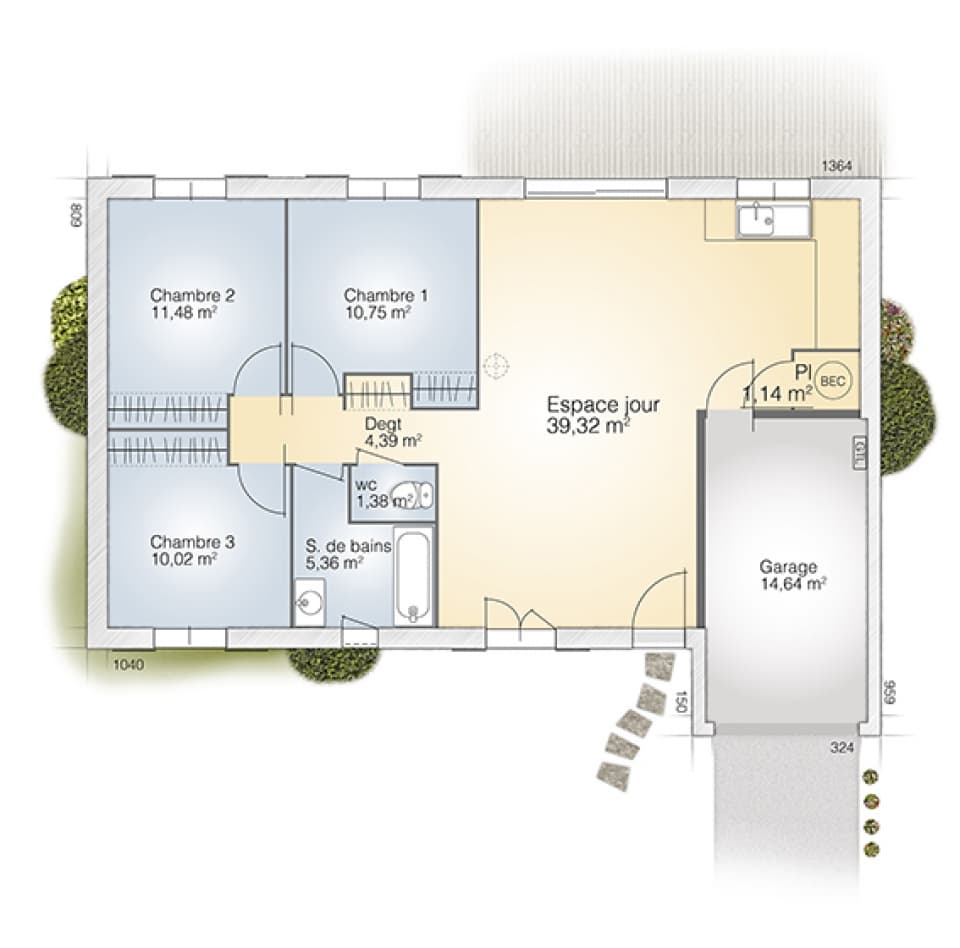 Maison neuve - Terrain à bâtir Valflaunès (34270) à Valflaunès (34), prix 369 900 €