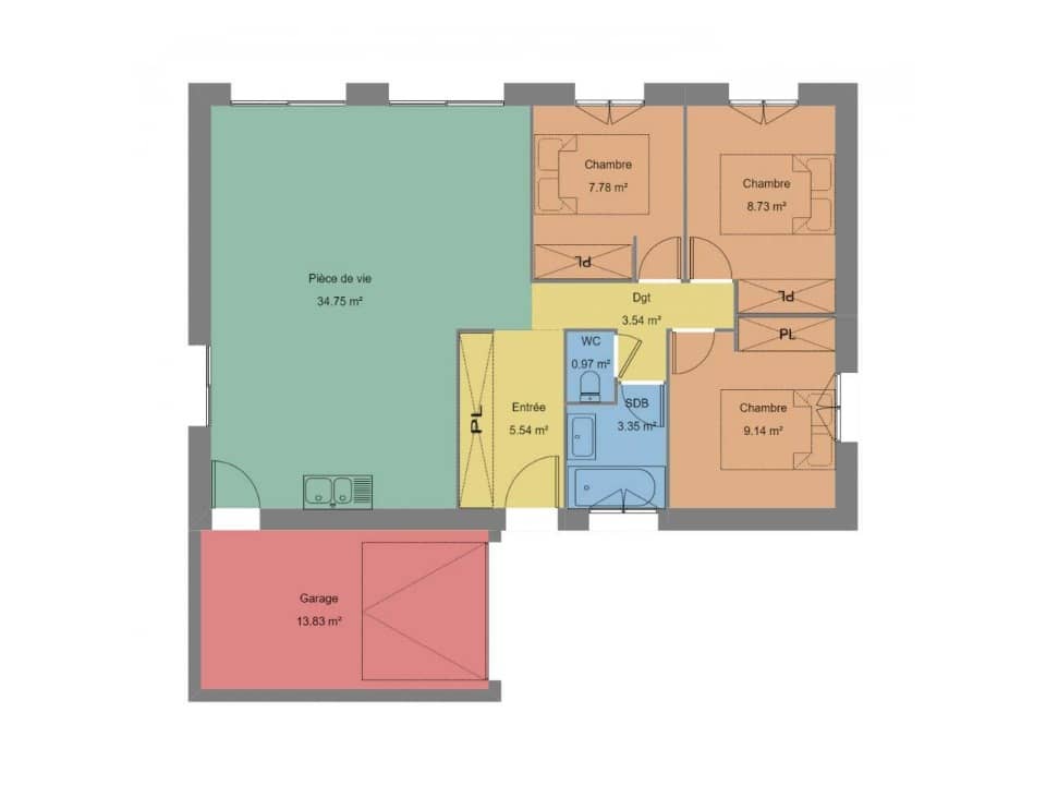 Maison neuve - Terrain à bâtir () à Plouarzel (29), prix 280 750 €