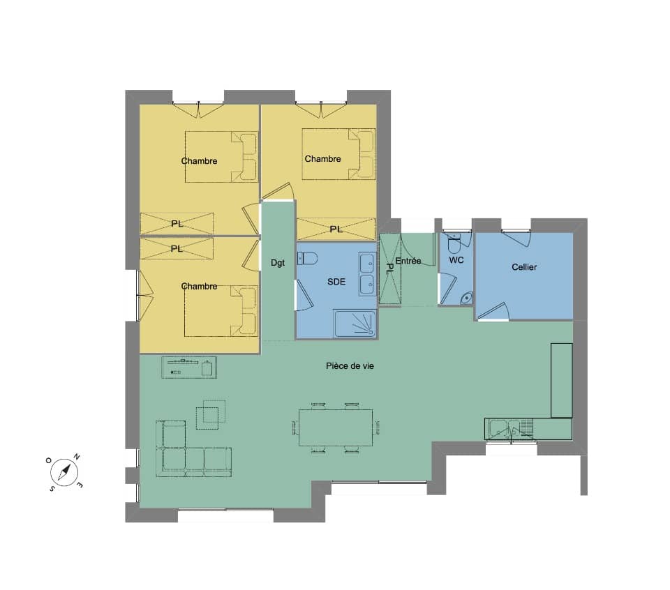 Maison neuve - Terrain à bâtir  () à Cléder (29), prix 263 400 €