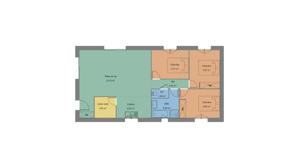 Maison neuve - Terrain à bâtir () à Plouescat (29), prix 236 800 €
