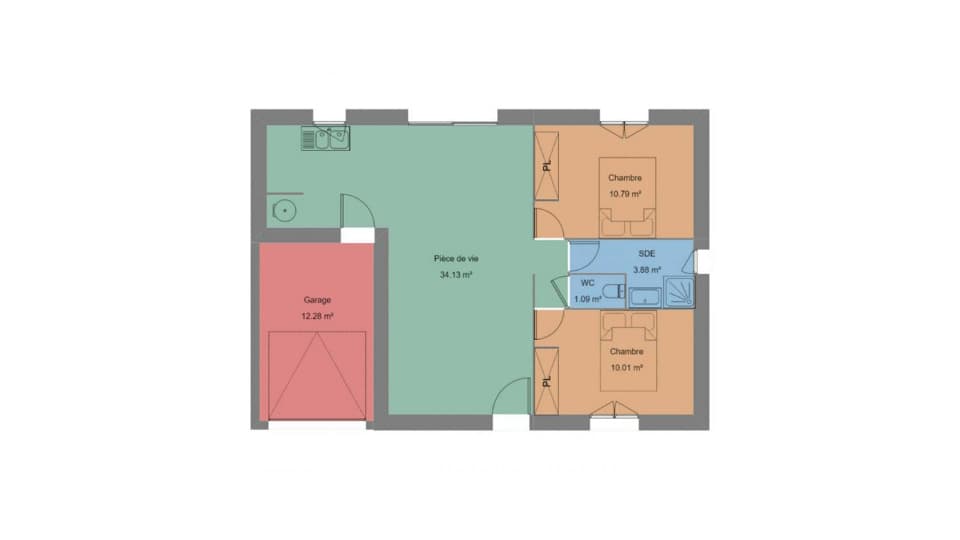 Maison neuve - Terrain à bâtir () à Hôpital-Camfrout (29), prix 247 400 €