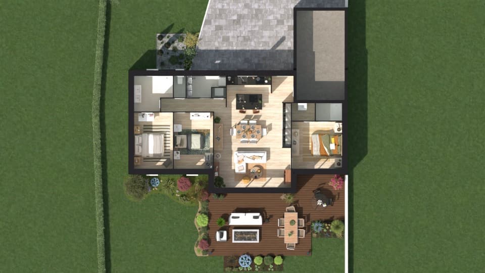 Maison neuve - Terrain à bâtir () à Le Faou (29), prix 336 500 €