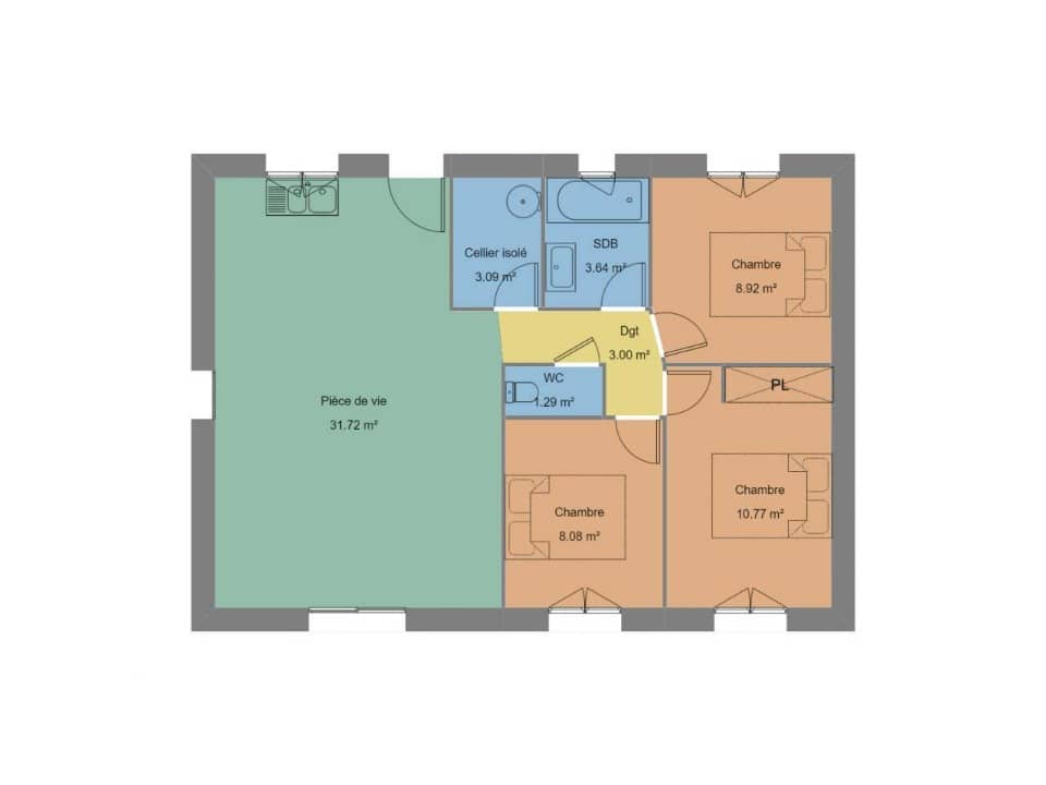 Maison neuve - Terrain à bâtir  () à Guissény (29), prix 214 500 €
