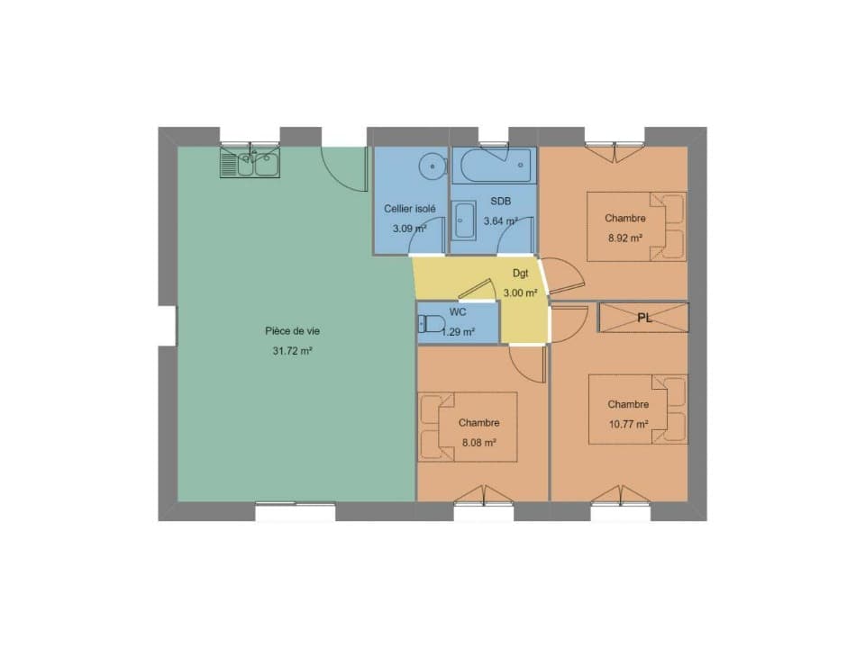Maison neuve - Terrain à bâtir () à Guissény (29), prix 214 500 €