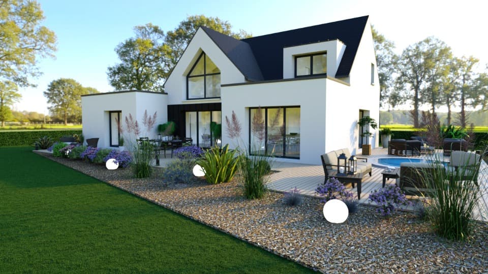 Maison neuve - Terrain à bâtir () à Plourin (29), prix 449 000 €