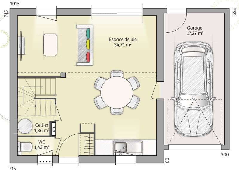 Maison neuve - Terrain à bâtir () à Auger-Saint-Vincent (60), prix 248 990 €