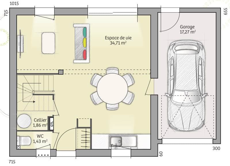 Maison neuve - Terrain à bâtir () à Auger-Saint-Vincent (60), prix 248 990 €