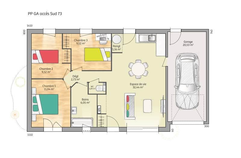 Maison neuve - Terrain à bâtir Clermont (60600) à Clermont (60), prix 284 960 €