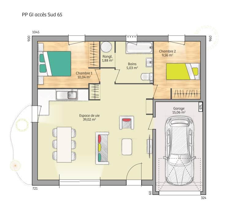 Maison neuve - Terrain à bâtir () à Pontpoint (60), prix 252 660 €