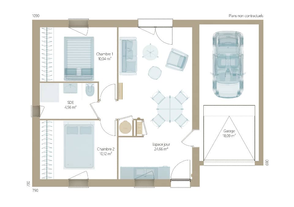 Maison neuve - Terrain à bâtir Gilocourt (60129) à Gilocourt (60), prix 214 550 €