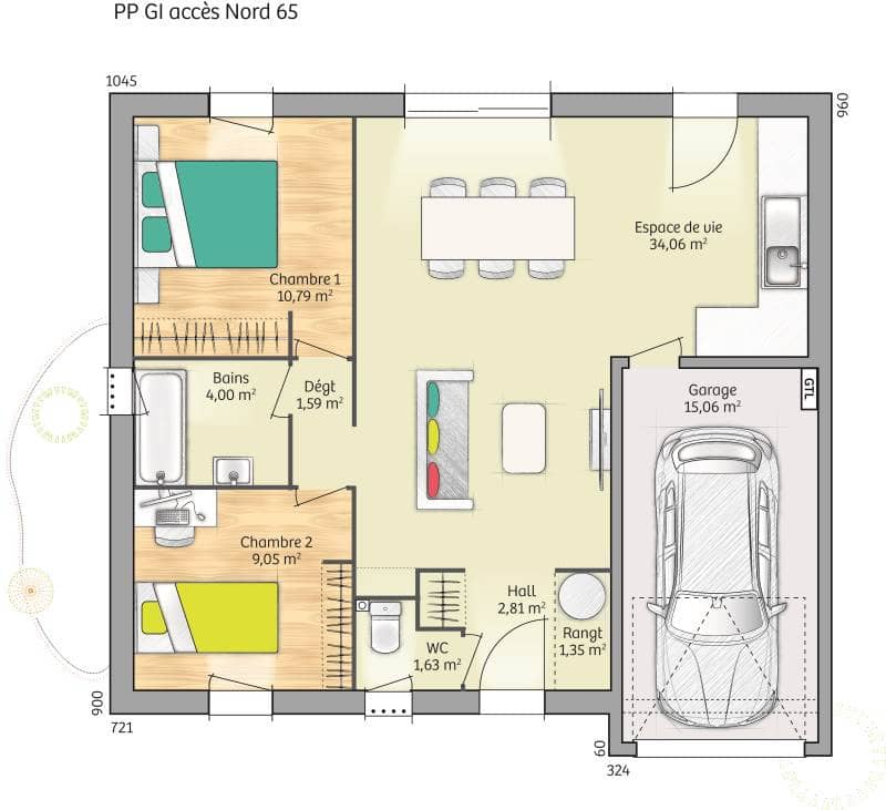 Maison neuve - Terrain à bâtir  () à Gondreville (60), prix 251 440 €
