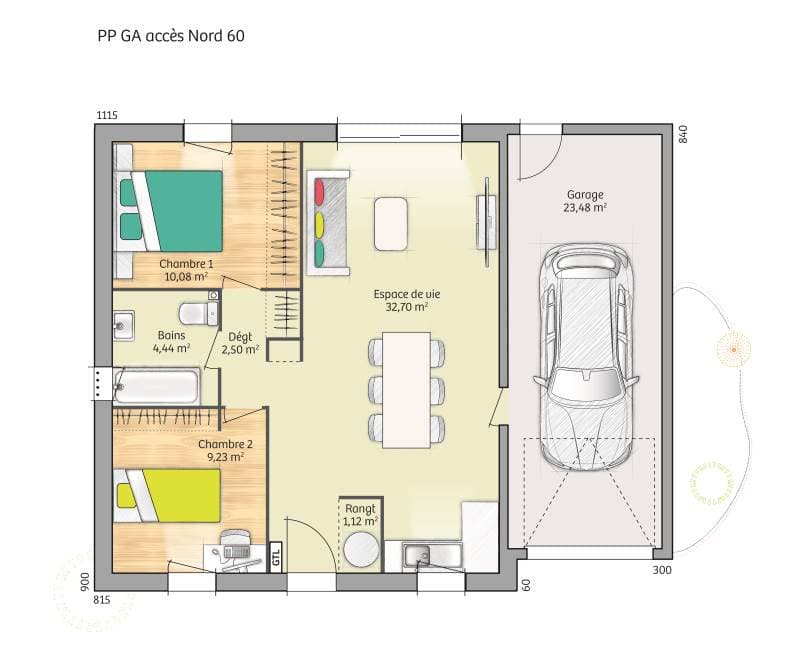 Maison neuve - Terrain à bâtir () à Évricourt (60), prix 173 660 €