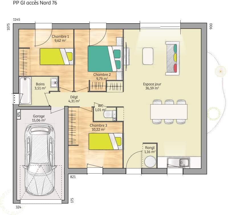 Maison neuve - Terrain à bâtir () à Évricourt (60), prix 209 740 €
