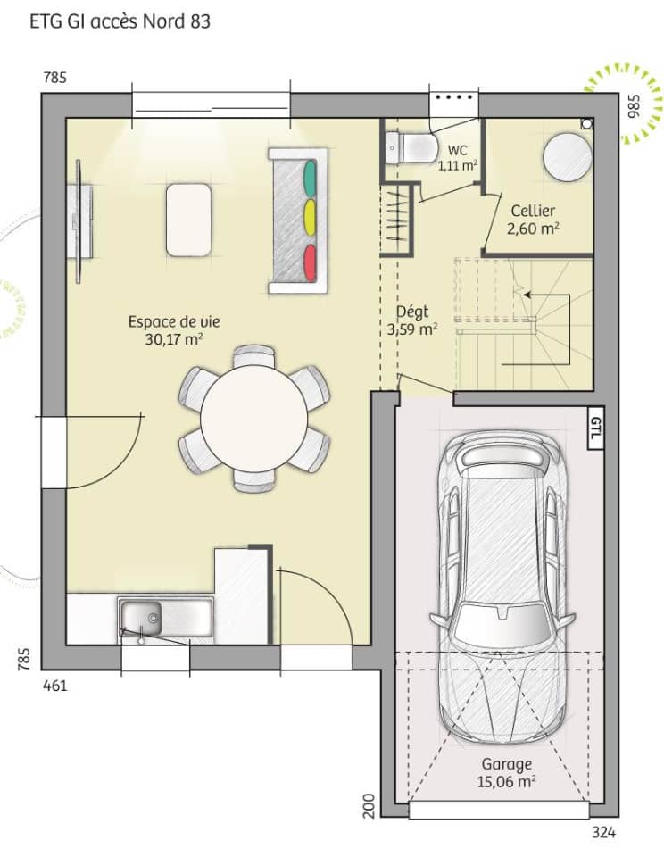 Maison neuve - Terrain à bâtir  () à Ressons-sur-Matz (60), prix 237 000 €