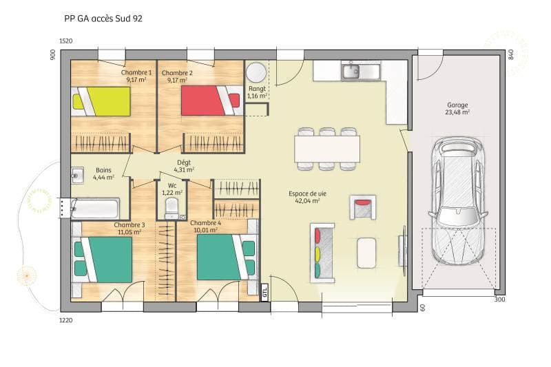 Maison neuve - Terrain à bâtir () à Ribécourt-Dreslincourt (60), prix 244 560 €