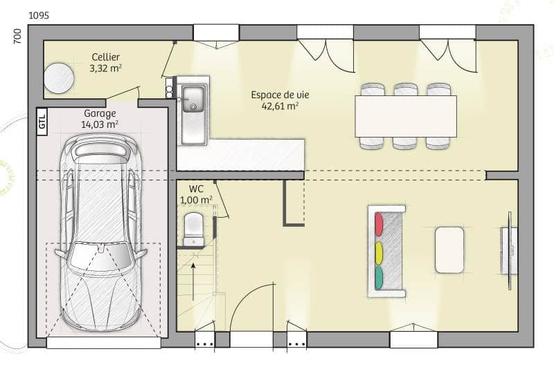 Maison neuve - Terrain à bâtir  () à Rully (60), prix 319 660 €