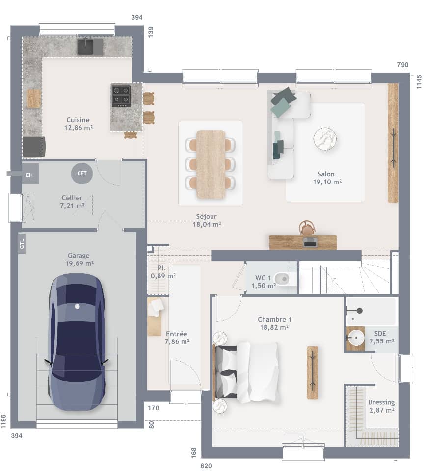 Maison neuve - Terrain à bâtir () à Verneuil-en-Halatte (60), prix 449 870 €