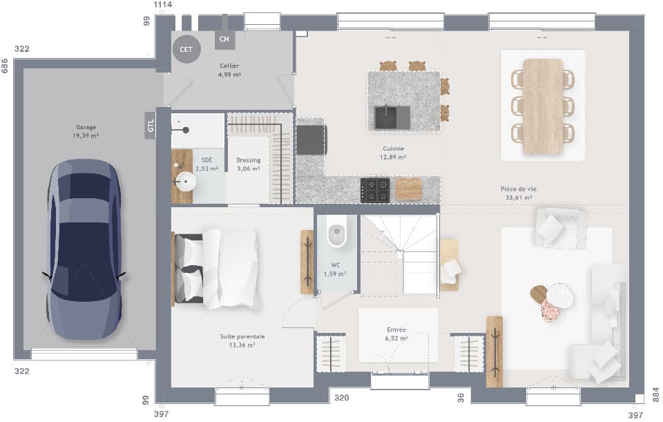 Maison neuve - Terrain à bâtir () à Vémars (95), prix 500 000 €