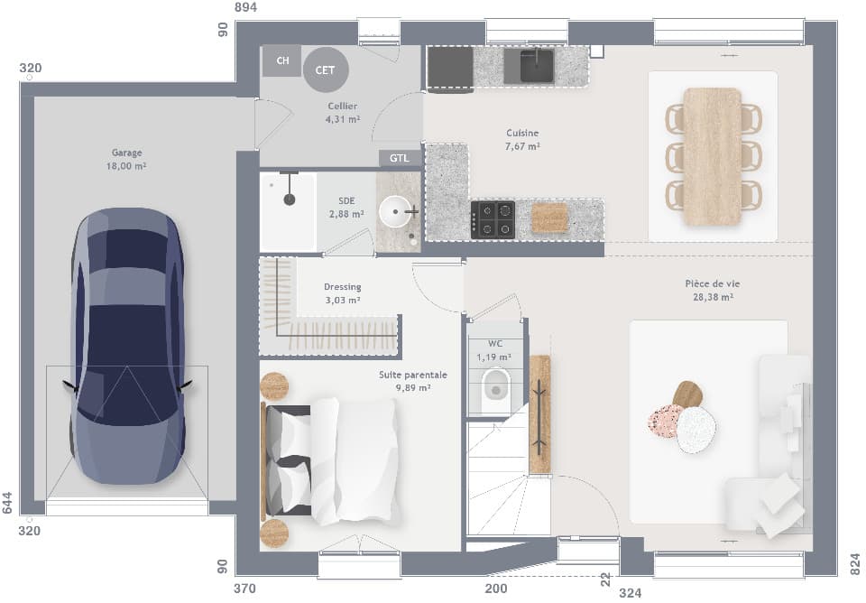 Maison neuve - Terrain à bâtir () à Séry-Magneval (60), prix 280 000 €