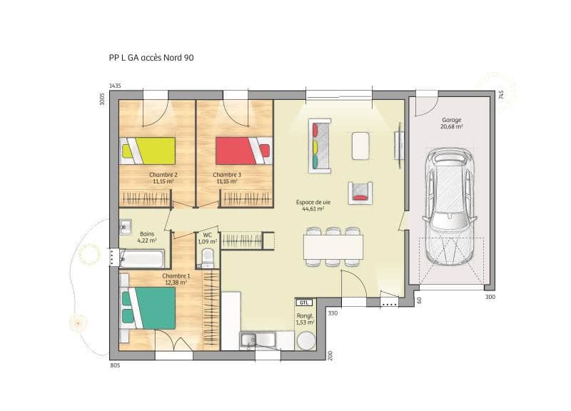 Maison neuve - Terrain à bâtir  () à Lassigny (60), prix 220 000 €