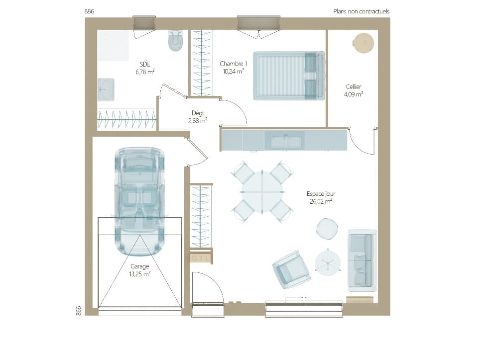 Maison neuve - Terrain à bâtir () à Belle-Église (60), prix 270 000 €